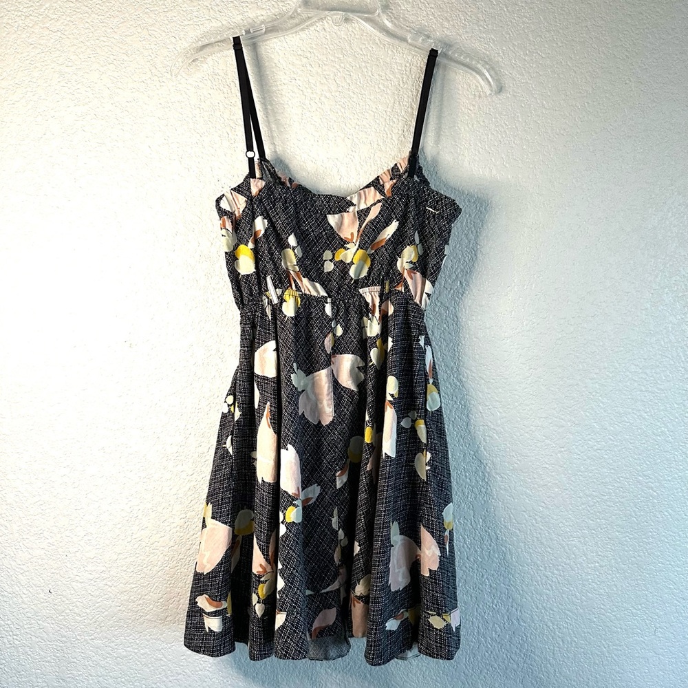 Kimchi Blue Linen Floral Spaghetti Strap Dress